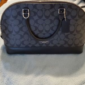 Coach Satchel Crossbody Black Monogram